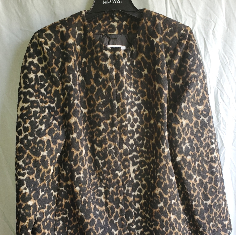 Nine West leopard jacket size L